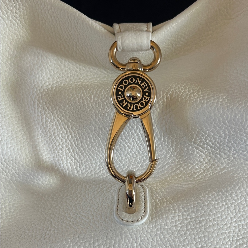 Dooney & Bourke White Leather Hobo Bag &Change Purse NEW - Picture 5 of 10